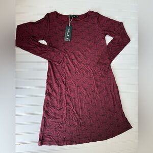 YALA Jersey Shirt Dress Womens XS Bamboo Pockets NEW 972